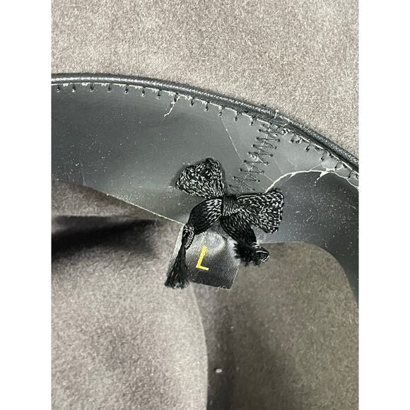 A. Adams & Spire Fur Felt Western Cowboy Hat Gray‎ Leather Band Outback Style L - Picture 11 of 13